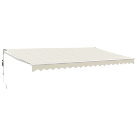 vidaXL Tenda da Sole Retrattile Crema 5x3 m in Tessuto e Alluminio
