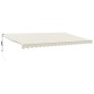 vidaXL Tenda da Sole Retrattile Crema 5x3 m in Tessuto e Alluminio vidaXL Tenda da Sole Retrattile Crema 5x3 m in Tessuto e Alluminio