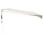 vidaXL Tenda da Sole Retrattile Crema 5x3 m in Tessuto e Alluminio vidaXL Tenda da Sole Retrattile Crema 5x3 m in Tessuto e Alluminio