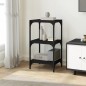 Mobile Porta Libri Nero 40x33x70,5cm Legno Multistrato Acciaio Mobile Porta Libri Nero 40x33x70,5cm Legno Multistrato Acciaio