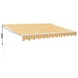 vidaXL Tenda Retrattile Gialla e Bianca 3,5x2,5 m Tessuto e Alluminio vidaXL Tenda Retrattile Gialla e Bianca 3,5x2,5 m Tessuto e Alluminio