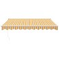 vidaXL Tenda Retrattile Gialla e Bianca 3,5x2,5 m Tessuto e Alluminio vidaXL Tenda Retrattile Gialla e Bianca 3,5x2,5 m Tessuto e Alluminio