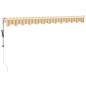 vidaXL Tenda Retrattile Gialla e Bianca 3,5x2,5 m Tessuto e Alluminio vidaXL Tenda Retrattile Gialla e Bianca 3,5x2,5 m Tessuto e Alluminio