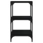 Mobile Porta Libri Nero 40x33x70,5cm Legno Multistrato Acciaio Mobile Porta Libri Nero 40x33x70,5cm Legno Multistrato Acciaio