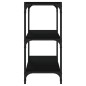 Mobile Porta Libri Nero 40x33x70,5cm Legno Multistrato Acciaio Mobile Porta Libri Nero 40x33x70,5cm Legno Multistrato Acciaio