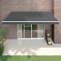 vidaXL Tenda da Sole Retrattile Antracite 4,5x3 m Tessuto e Alluminio vidaXL Tenda da Sole Retrattile Antracite 4,5x3 m Tessuto e Alluminio