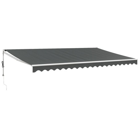 vidaXL Tenda da Sole Retrattile Antracite 5x3 m in Tessuto e Alluminio