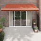 vidaXL Tenda Retrattile Arancione e Marrone 3x2,5m Tessuto e Alluminio vidaXL Tenda Retrattile Arancione e Marrone 3x2,5m Tessuto e Alluminio