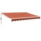 vidaXL Tenda Retrattile Arancione e Marrone 3x2,5m Tessuto e Alluminio vidaXL Tenda Retrattile Arancione e Marrone 3x2,5m Tessuto e Alluminio
