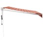 vidaXL Tenda Retrattile Arancione e Marrone 3x2,5m Tessuto e Alluminio vidaXL Tenda Retrattile Arancione e Marrone 3x2,5m Tessuto e Alluminio