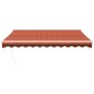 vidaXL Tenda Retrattile Arancione Marrone 3,5x2,5m Tessuto e Alluminio
