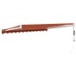 vidaXL Tenda Retrattile Arancione Marrone 3,5x2,5m Tessuto e Alluminio