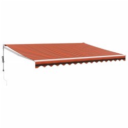 vidaXL Tenda Retrattile Arancione Marrone 4,5x3 m Tessuto e Alluminio