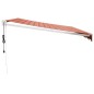 vidaXL Tenda Retrattile Arancione Marrone 4,5x3 m Tessuto e Alluminio vidaXL Tenda Retrattile Arancione Marrone 4,5x3 m Tessuto e Alluminio