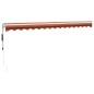 vidaXL Tenda Retrattile Arancione Marrone 4,5x3 m Tessuto e Alluminio vidaXL Tenda Retrattile Arancione Marrone 4,5x3 m Tessuto e Alluminio