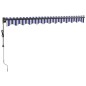 vidaXL Tenda Sole Retrattile Blu e Bianca 3,5x2,5m Tessuto e Alluminio vidaXL Tenda Sole Retrattile Blu e Bianca 3,5x2,5m Tessuto e Alluminio