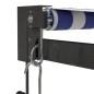 vidaXL Tenda Sole Retrattile Blu e Bianca 3,5x2,5m Tessuto e Alluminio vidaXL Tenda Sole Retrattile Blu e Bianca 3,5x2,5m Tessuto e Alluminio
