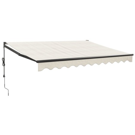 vidaXL Tenda da Sole Retrattile Crema 3x2,5 m in Tessuto e Alluminio