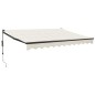 vidaXL Tenda da Sole Retrattile Crema 3x2,5 m in Tessuto e Alluminio vidaXL Tenda da Sole Retrattile Crema 3x2,5 m in Tessuto e Alluminio