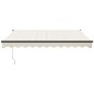 vidaXL Tenda da Sole Retrattile Crema 3x2,5 m in Tessuto e Alluminio vidaXL Tenda da Sole Retrattile Crema 3x2,5 m in Tessuto e Alluminio