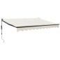 vidaXL Tenda da Sole Retrattile Crema 3,5x2,5 m in Tessuto e Alluminio vidaXL Tenda da Sole Retrattile Crema 3,5x2,5 m in Tessuto e Alluminio