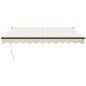 vidaXL Tenda da Sole Retrattile Crema 3,5x2,5 m in Tessuto e Alluminio vidaXL Tenda da Sole Retrattile Crema 3,5x2,5 m in Tessuto e Alluminio