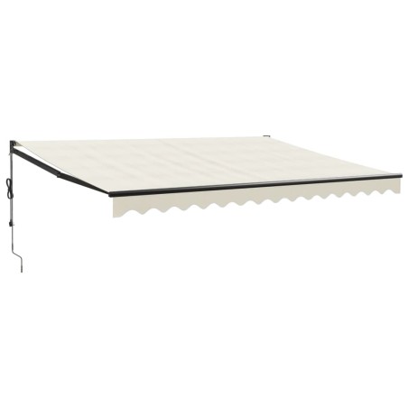 vidaXL Tenda da Sole Retrattile Crema 4,5x3 m in Tessuto e Alluminio