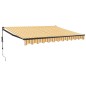 vidaXL Tenda Retrattile Gialla e Bianca 3,5x2,5 m Tessuto e Alluminio vidaXL Tenda Retrattile Gialla e Bianca 3,5x2,5 m Tessuto e Alluminio