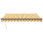 vidaXL Tenda Retrattile Gialla e Bianca 3,5x2,5 m Tessuto e Alluminio vidaXL Tenda Retrattile Gialla e Bianca 3,5x2,5 m Tessuto e Alluminio