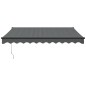 vidaXL Tenda da Sole Retrattile Antracite 3x2,5 m Tessuto e Alluminio vidaXL Tenda da Sole Retrattile Antracite 3x2,5 m Tessuto e Alluminio
