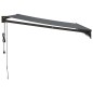 vidaXL Tenda da Sole Retrattile Antracite 3x2,5 m Tessuto e Alluminio vidaXL Tenda da Sole Retrattile Antracite 3x2,5 m Tessuto e Alluminio
