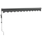 vidaXL Tenda da Sole Retrattile Antracite 3x2,5 m Tessuto e Alluminio vidaXL Tenda da Sole Retrattile Antracite 3x2,5 m Tessuto e Alluminio