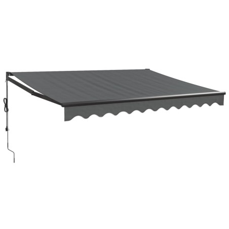vidaXL Tenda da Sole Retrattile Antracite 3,5x2,5m Tessuto e Alluminio
