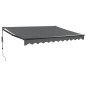 vidaXL Tenda da Sole Retrattile Antracite 3,5x2,5m Tessuto e Alluminio vidaXL Tenda da Sole Retrattile Antracite 3,5x2,5m Tessuto e Alluminio