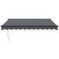 vidaXL Tenda da Sole Retrattile Antracite 3,5x2,5m Tessuto e Alluminio vidaXL Tenda da Sole Retrattile Antracite 3,5x2,5m Tessuto e Alluminio