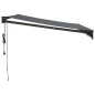 vidaXL Tenda da Sole Retrattile Antracite 3,5x2,5m Tessuto e Alluminio vidaXL Tenda da Sole Retrattile Antracite 3,5x2,5m Tessuto e Alluminio