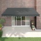vidaXL Tenda da Sole Retrattile Antracite 4x3 m in Tessuto e Alluminio vidaXL Tenda da Sole Retrattile Antracite 4x3 m in Tessuto e Alluminio