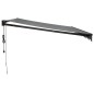 vidaXL Tenda da Sole Retrattile Antracite 4x3 m in Tessuto e Alluminio vidaXL Tenda da Sole Retrattile Antracite 4x3 m in Tessuto e Alluminio