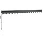 vidaXL Tenda da Sole Retrattile Antracite 4x3 m in Tessuto e Alluminio vidaXL Tenda da Sole Retrattile Antracite 4x3 m in Tessuto e Alluminio