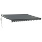 vidaXL Tenda da Sole Retrattile Antracite 4,5x3 m Tessuto e Alluminio vidaXL Tenda da Sole Retrattile Antracite 4,5x3 m Tessuto e Alluminio