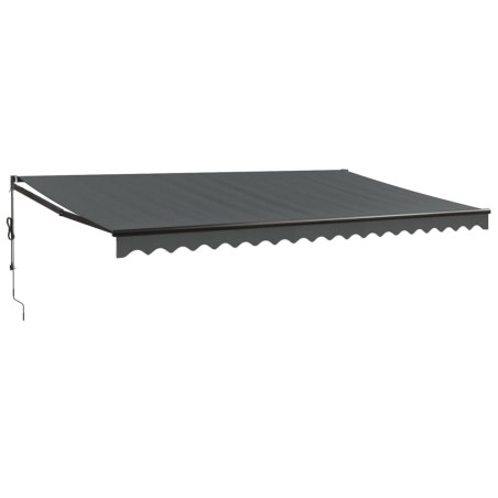 vidaXL Tenda da Sole Retrattile Antracite 5x3 m in Tessuto e Alluminio