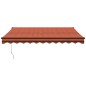 vidaXL Tenda Retrattile Arancione Marrone 3,5x2,5m Tessuto e Alluminio