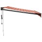 vidaXL Tenda Retrattile Arancione Marrone 3,5x2,5m Tessuto e Alluminio