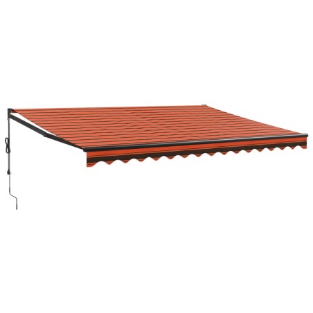vidaXL Tenda Retrattile Arancione Marrone 4,5x3 m Tessuto e Alluminio