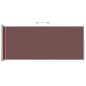 vidaXL Tenda Laterale Retrattile per Patio 180x500 cm Marrone vidaXL Tenda Laterale Retrattile per Patio 180x500 cm Marrone