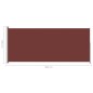 vidaXL Tenda Laterale Retrattile per Patio 180x500 cm Marrone vidaXL Tenda Laterale Retrattile per Patio 180x500 cm Marrone