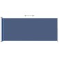 vidaXL Tenda Laterale Retrattile per Patio 180x500 cm Blu vidaXL Tenda Laterale Retrattile per Patio 180x500 cm Blu
