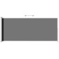 vidaXL Tenda Laterale Retrattile per Patio 200x500 cm Nera vidaXL Tenda Laterale Retrattile per Patio 200x500 cm Nera