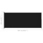vidaXL Tenda Laterale Retrattile per Patio 200x500 cm Nera vidaXL Tenda Laterale Retrattile per Patio 200x500 cm Nera