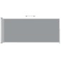 vidaXL Tenda Laterale Retrattile per Patio 200x500 cm Grigia vidaXL Tenda Laterale Retrattile per Patio 200x500 cm Grigia